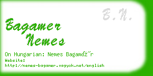 bagamer nemes business card